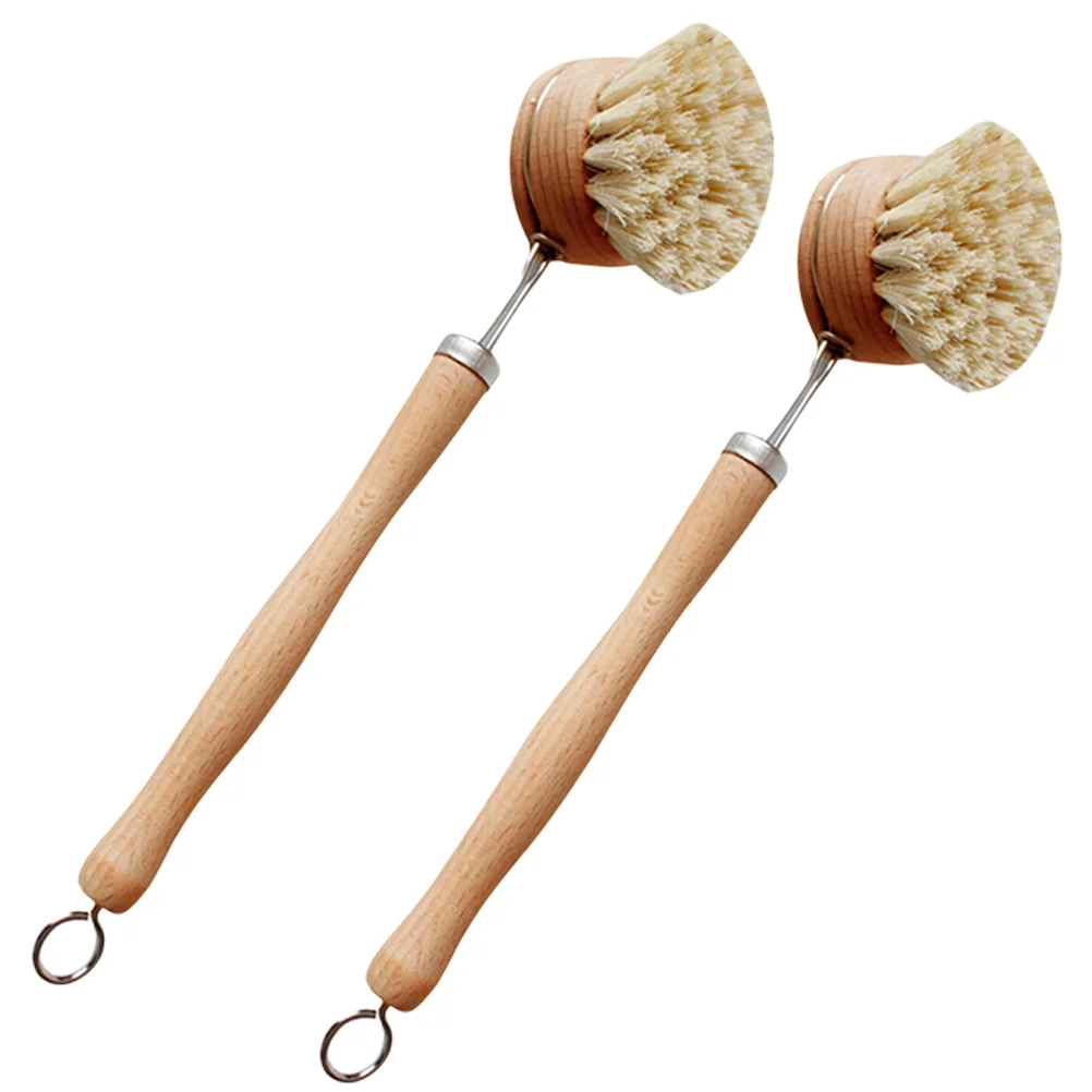 

2pcs Long Handle Lightweight Durable Pot Brushes Home Restaurant