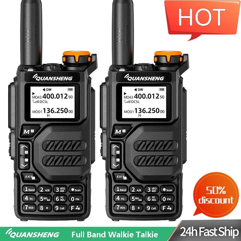 Quansheng UV K5 Walkie Talkie Portable Radio UHF VHF  Am Fm Two Way Radio 128 Channel Free TPYE-C Cable Ham Wireless Long Range