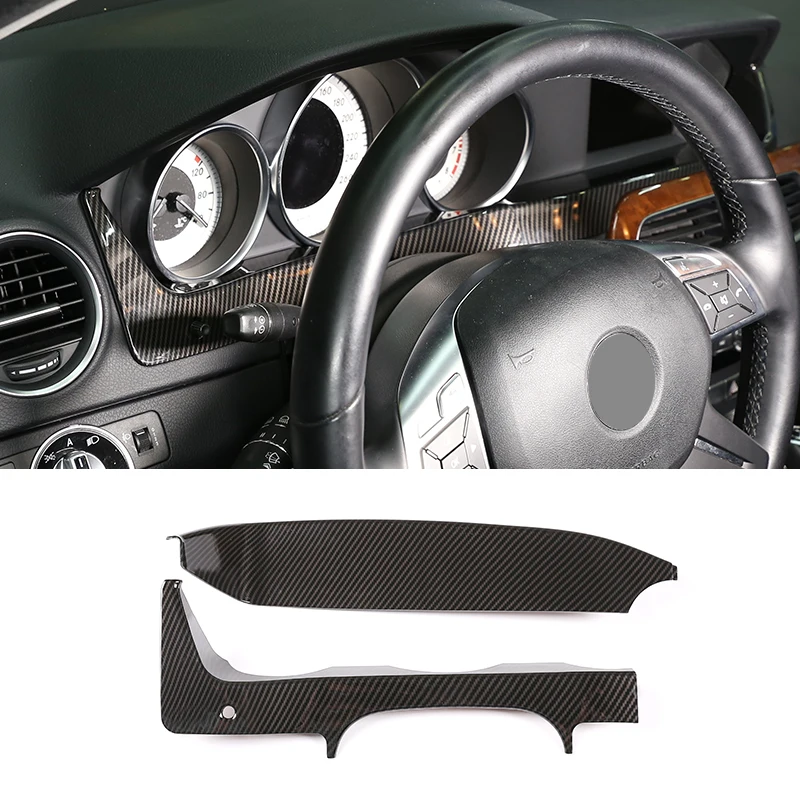 

Car Accessories Car Interior Instrument Display Panel Trim For Mercedes Benz C Class W204 2011-2013 Carbon Fiber Black 2 Pcs