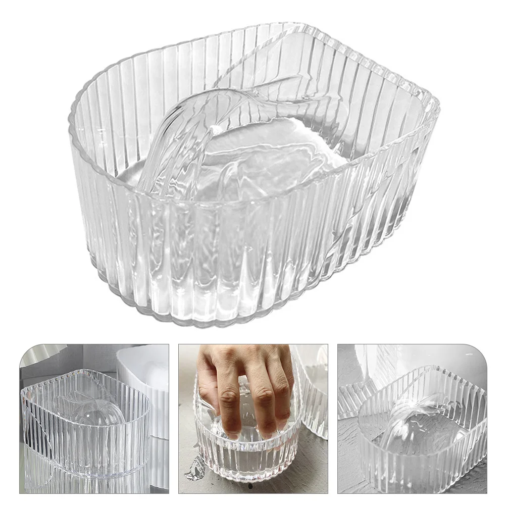 

Manicure Hand Soak Bowl Clear Tray Bowls Color Removing Beauty Tool