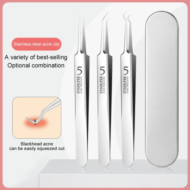 

Ultra-fine Cell Pimples Blackhead Clip Tweezers Blackhead Point Noir Remover Acne Needle Tool Facial Skin Care 0.1mm