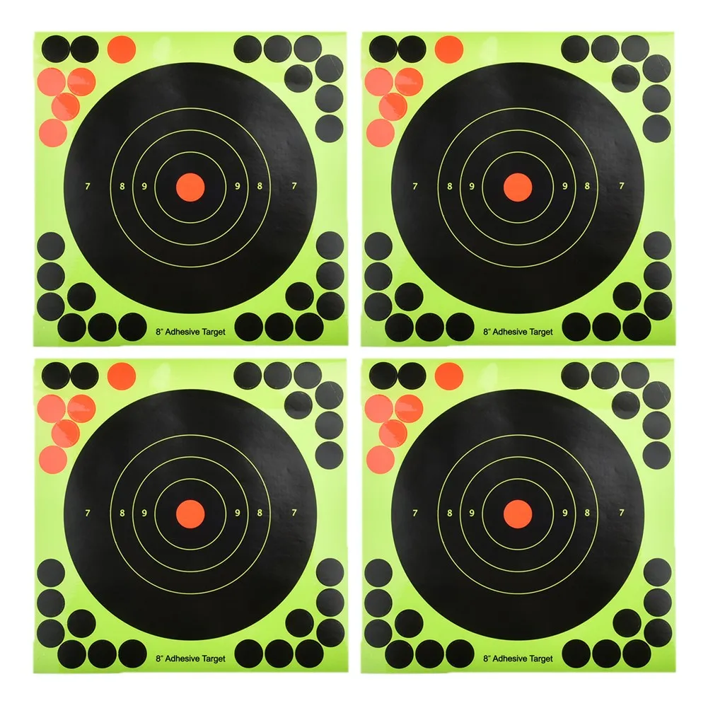 

50pcs /Lot Splash Flower Target Practice Reactive Glow Shoting Rifle Florescent Papers Target Stickers Lightweight Shoot Reactiv