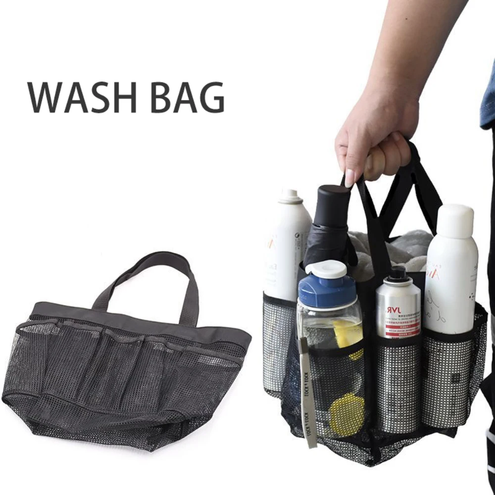 

Летняя Пляжная сумка для хранения, сетчатая сумочка 8 карманов, сумка для хранения, дорожная Женская Сумка для кемпинга, органайзер для инструментов, сумки