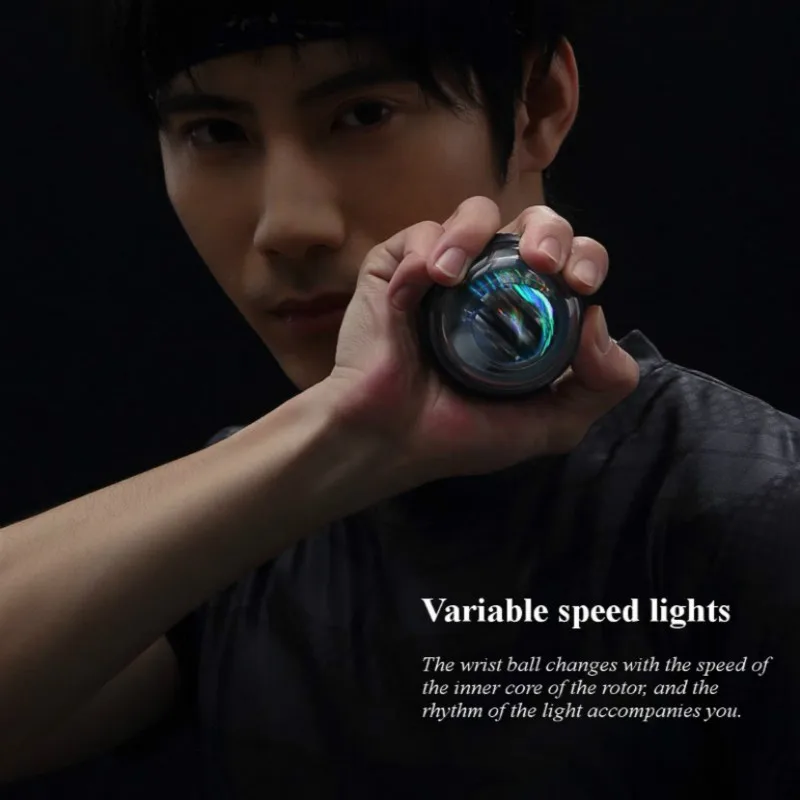 Original Youpin Yunmai Wrist Trainer LED Gyroball Essential Spinner Gyroscopic Forearm Exerciser Gyro Ball for Mijia Home Kit images - 6