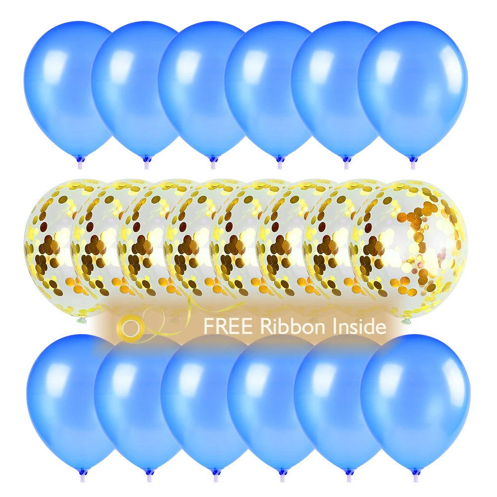 

20 Pcs Latex Confetti Party Balloons 12 Inches Chrome Alloy Metallic Assorted Color Air Balloons for Birthday Wedding Home Decor