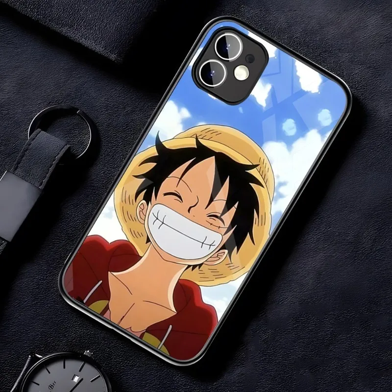 Чехол для телефона из закаленного стекла в стиле аниме O-nes P-iece IPhone 15 14 Pro Max 13 12 Mini 11