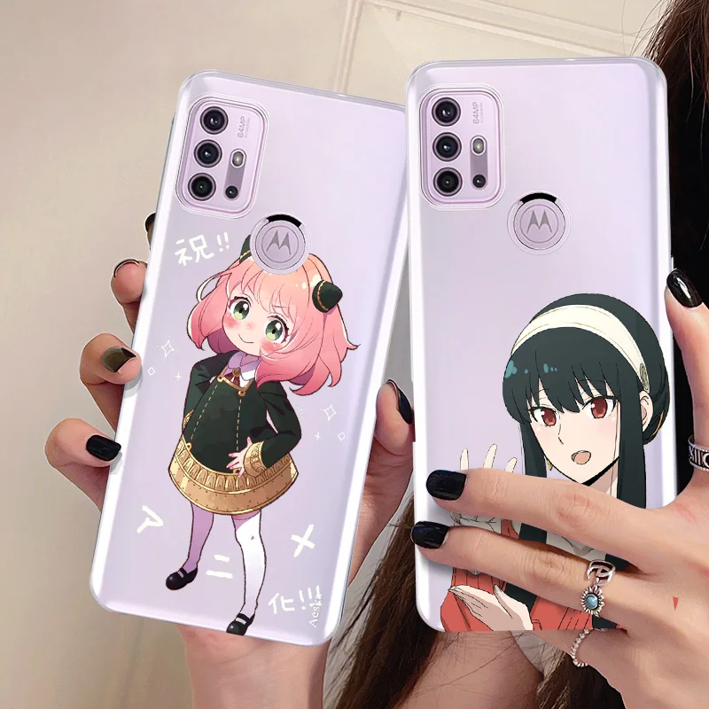

SPY×FAMILY Anime Case for Motorola G10 G20 G22 4G EU One Cover for Moto G7 G8 G9 E7 Power Plus Play G30 G60S Clear TPU Fundas
