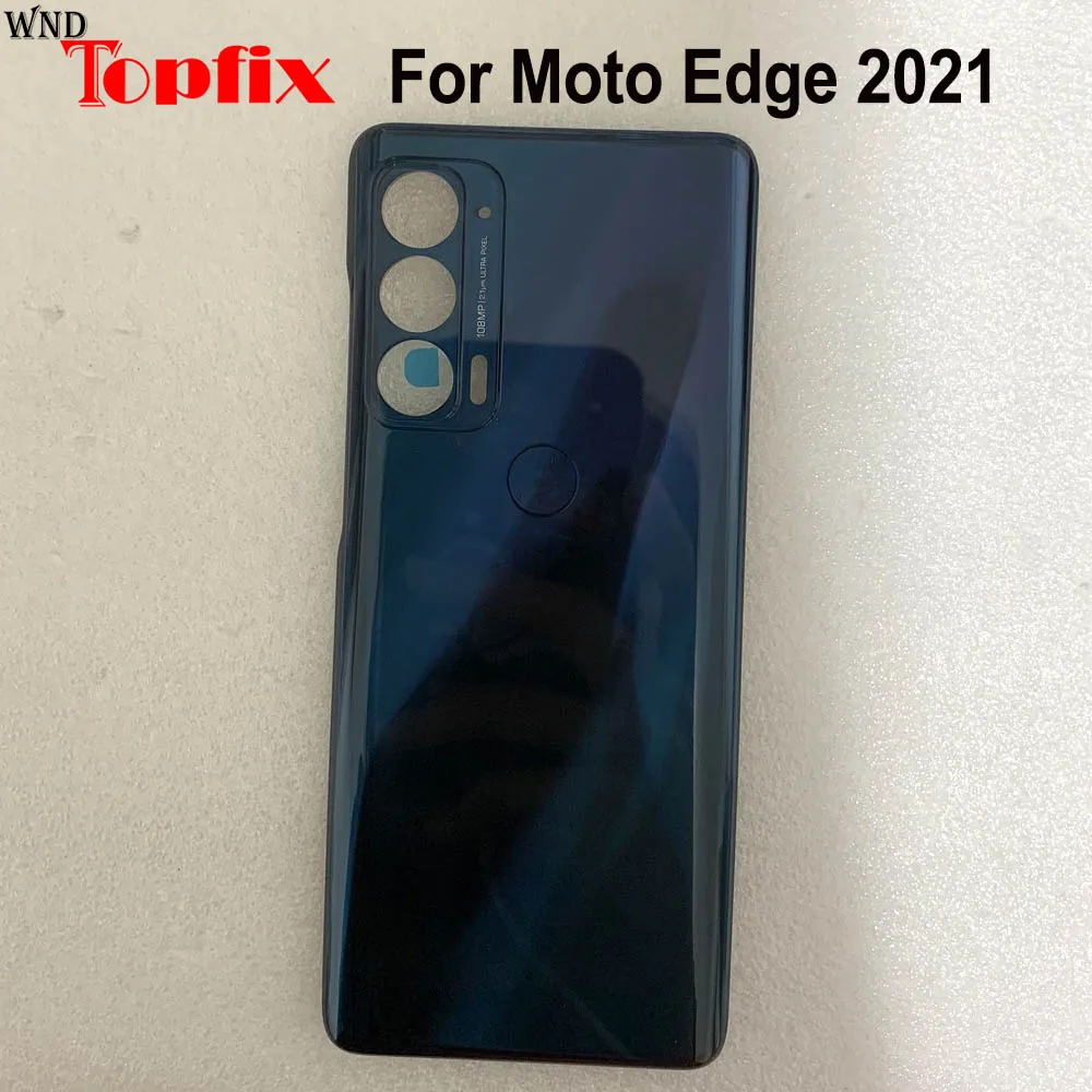 

New For Motorola Edge 2021 Back Battery Cover Door Rear Glass Housing Repair Parts For Moto Edge 2021 Battery Cover