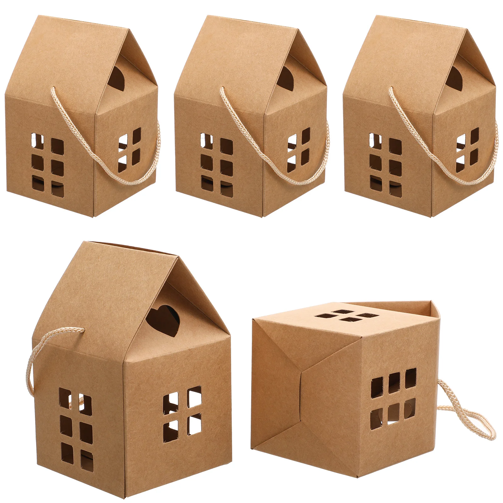 

10 Pcs Portable Box Mini Cake Containers Handheld Present Bag Supplies Paper Bride
