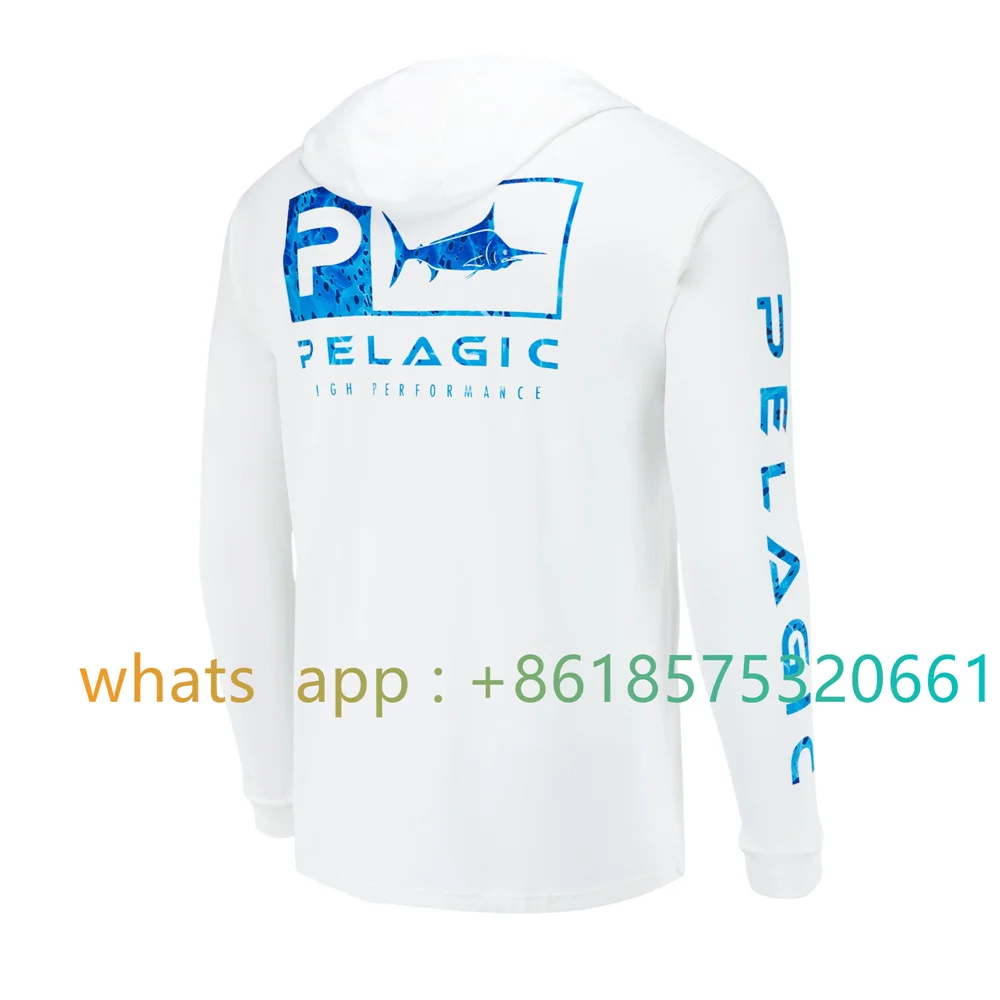 Pelagic Gear Hooded Fishing Shirt Performance Fishing Hoodie Upf50 Sunblock Shirt Outdoor Quick-dry Athletic Sweatshirt 2023