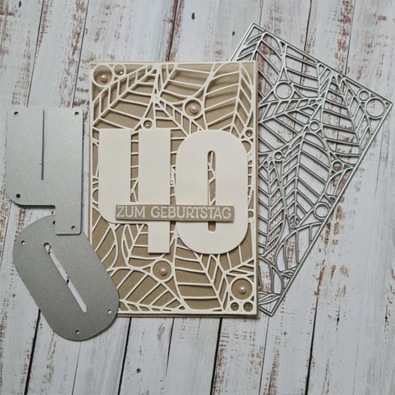 Новинка форма для тиснения в виде листьев рельефная 2022 металлические пресс-формы