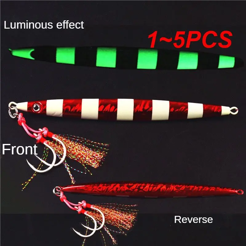 

Luminous Fishing Lure 100g Jigging Sinking Metal Slow Jig Lure Iron Plate Fishing Hard Lure Fishing Baits Trolling Tackle
