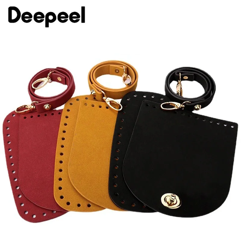 1Sets Deepeel PU Artificial Leather Backpack Bottom Cover Strap Replacement DIY Knitting Crochet Handbag Sewing Accessories