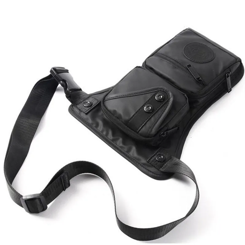 New Nylon Men Riding Drop Leg Bag Thigh Fanny Pack Motorcycle Casual Shoulder High Quality Male Hip Bum Belt Waist Bags