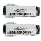 Медицинский Жгут Rhino (черный), армированный металлическим бралесом, Прошитый жгут, 2 упаковки
