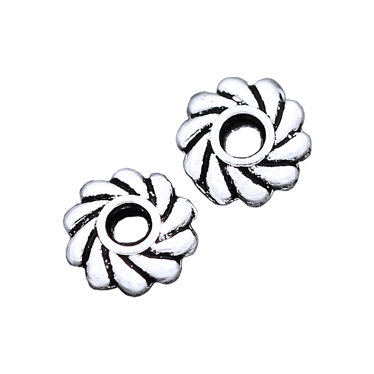 Windmill Curved Rondelle Beads Spacers 4.8x4.8mm 500pcs Zinc Alloy Jewelry DIY Findings L670
