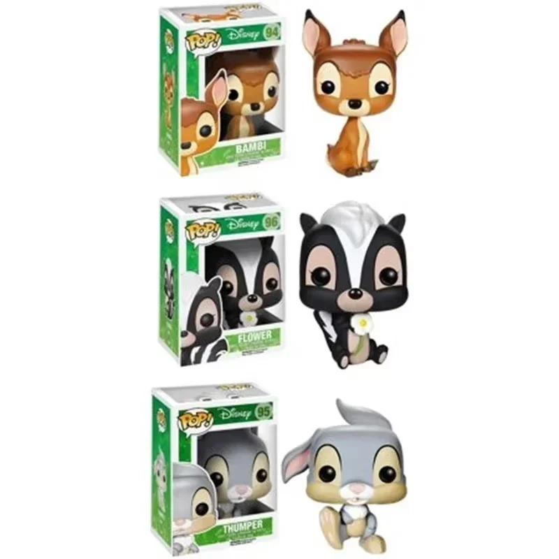 Фото Новая фигурка FUNKO POP Movies&TV Walt BAMBI 94 #   и его друзья Тампер 95 #   Цветок 96 #   Коллекционные виниловые фигурки-модели №3