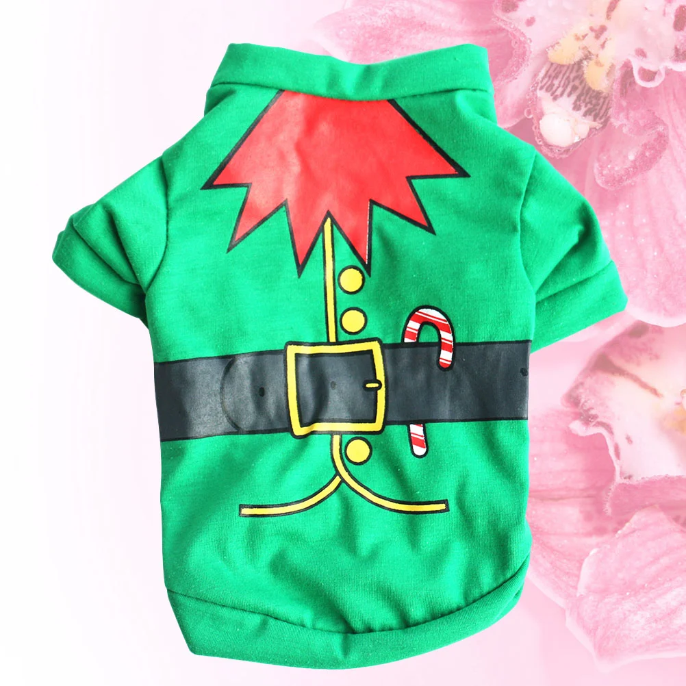 

Dog Costume Clothes Christmas Elf Winter Jumpsuit Puppy Pet Green Funny Santacoats Suit Animal Autumn Warm Turkey