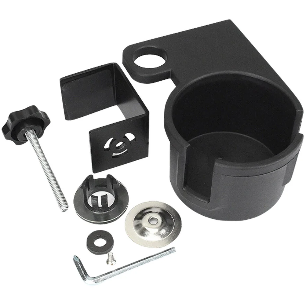 

Clip On Desk Cup Holder Water Glass Side Couch Desktop Rotary Alloy Car Mug Stand