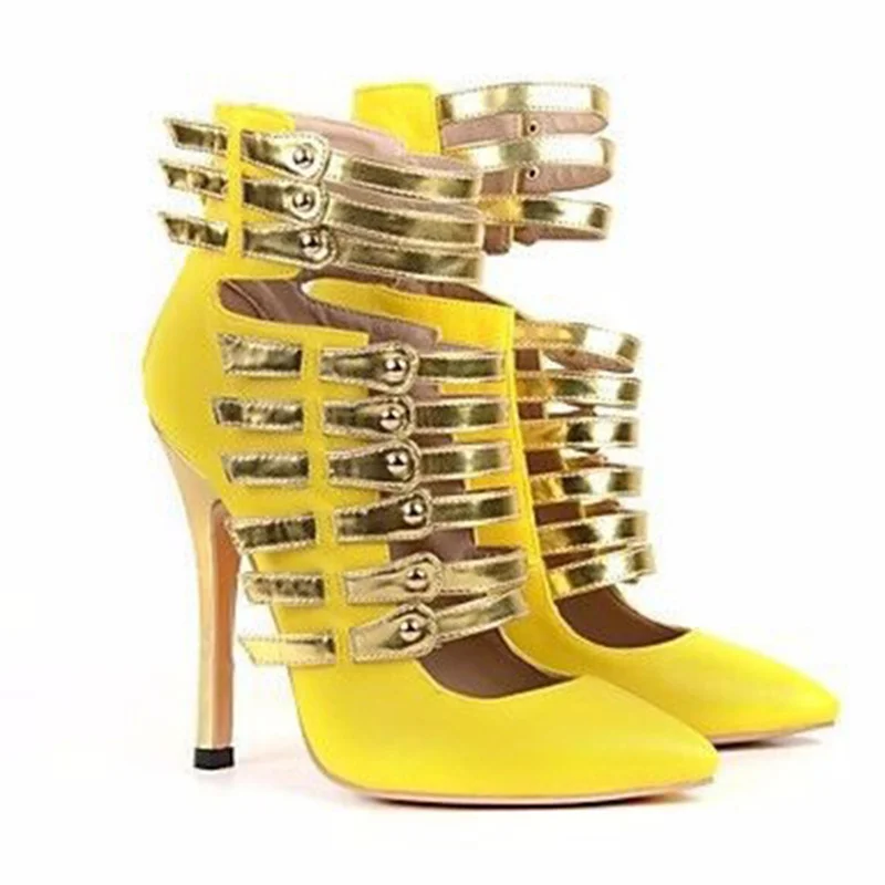 

Женские ботинки на высоком каблуке, однотонные полусапожки с перекрестной шнуровкой, с открытым носком, на шнуровке