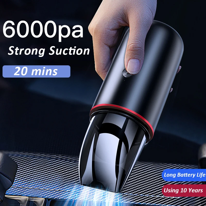 

Портативный автомобильный мини-пылесос, 6000 Па