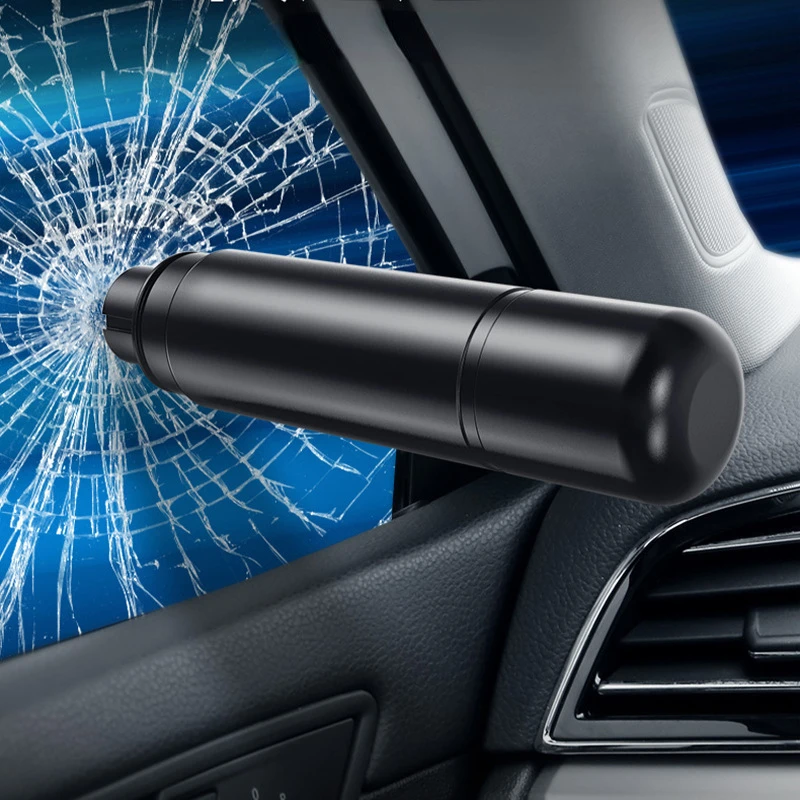 

Auto Glass Breaker Hammer Mini Window Punch Spring Load Car Escape Tools Outdoor Travel Camp Key Chain Cutter Emergency Vehicle