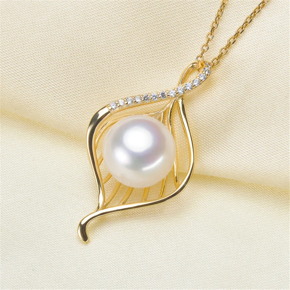 

18K Gold Plated Jewelry Making Supplies Pendant Pearl Beads Holder Pin Pendant Connector Pendant Beads Cap for DIY Jewellery