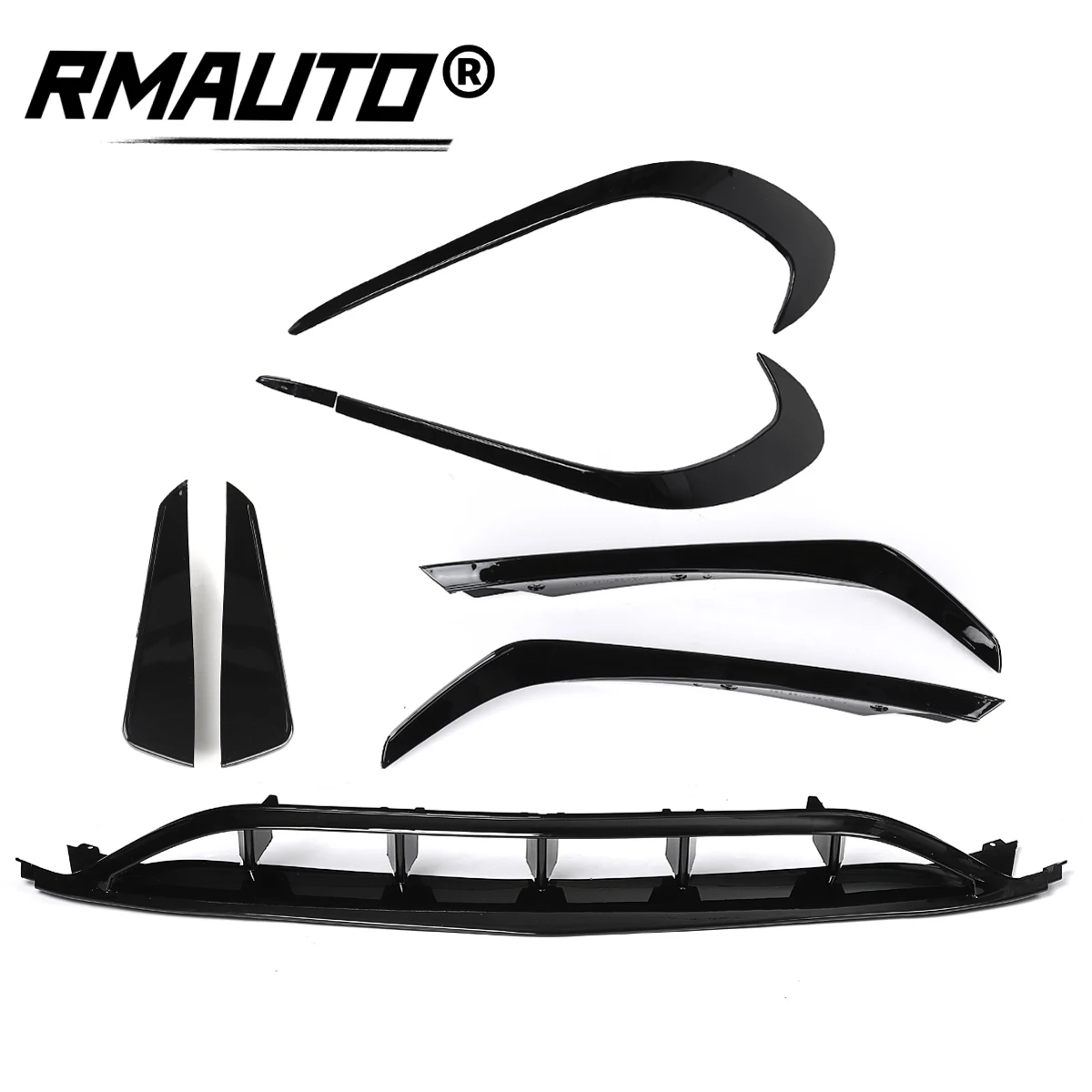 

7PCS Front Bumper Side Canards Splitter Spoiler For Mercedes for Benz A-Class A180 A200 A220 A250 for AMG A45 W176 2016-2018