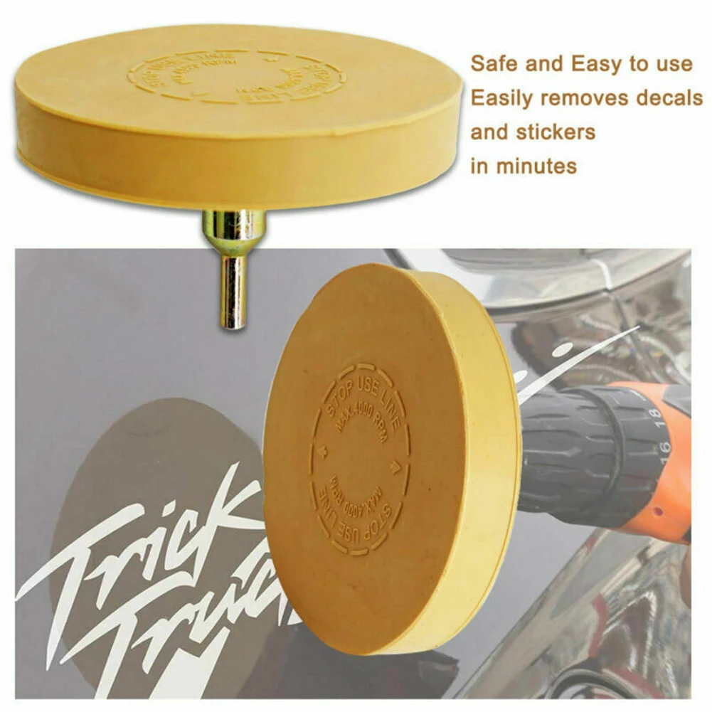 

Sticker Remover Rubber Eraser Wheel Car Decals Remover For Glue EASY TO USE