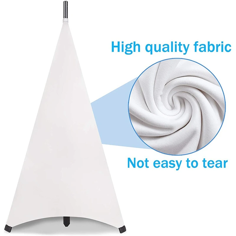 2X Speaker Stand Cover-DJ Bag With 360 Degree Cover Tripod Scrim Free Travel (One Pack-White) |