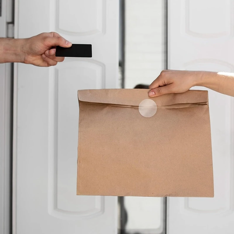 BEAU-500 шт. 2-дюймовые круглые прозрачные наклейки с печатью на конверте вафельные