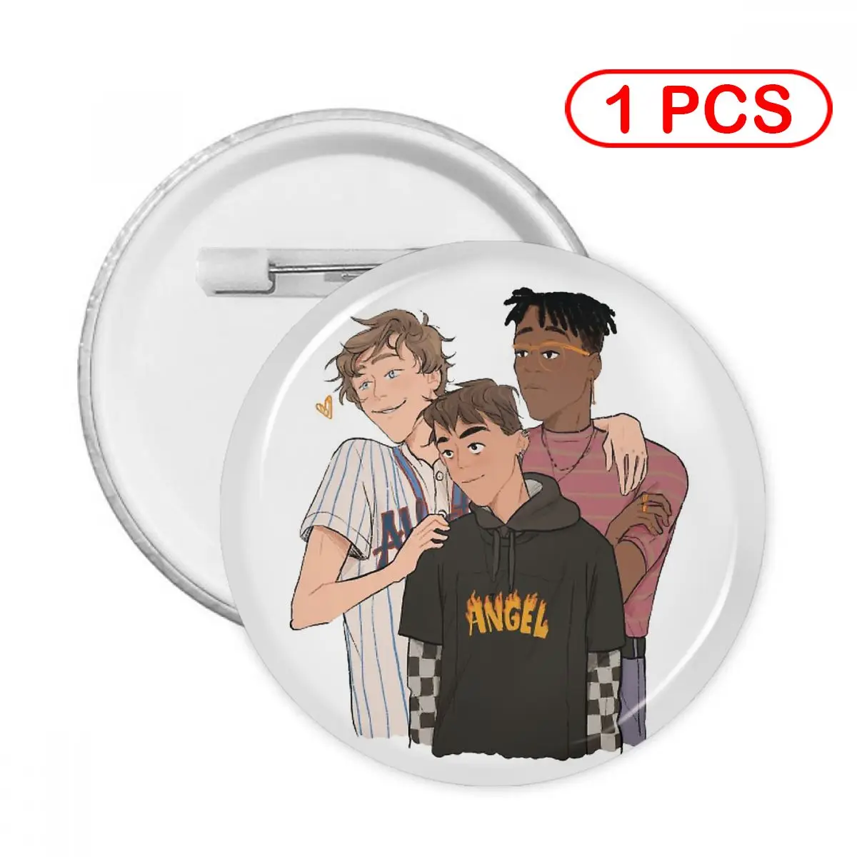 

Heartstopper Soft Button Pin Clothes Brooch Creative Pins Jewelry Decor Cute Badge Ben, Nick And Mr Ajayi Women Child Lapel