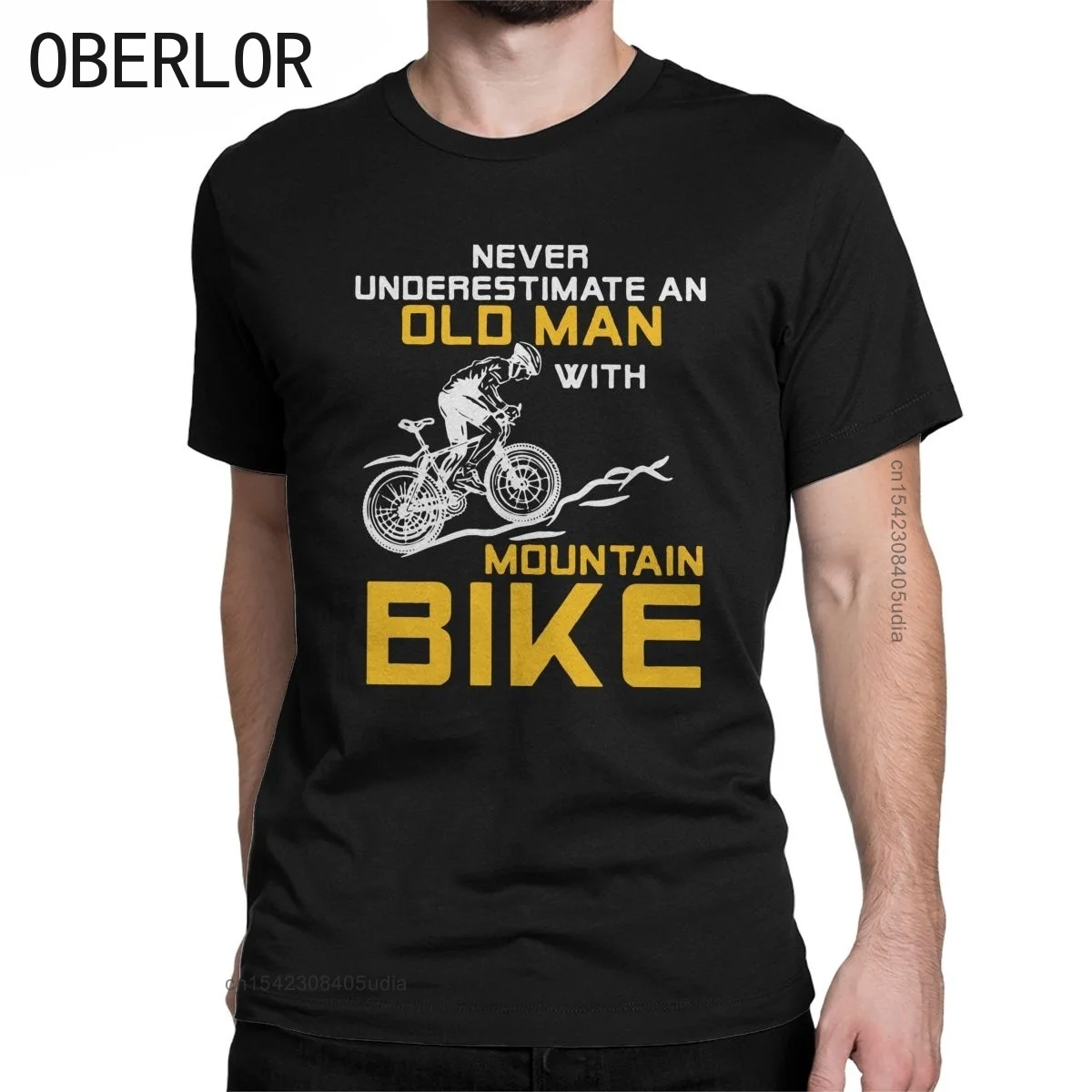 

Футболка мужская с Горным велосипедом, хлопковая, никогда не подучит старого человека, оптовая продажа