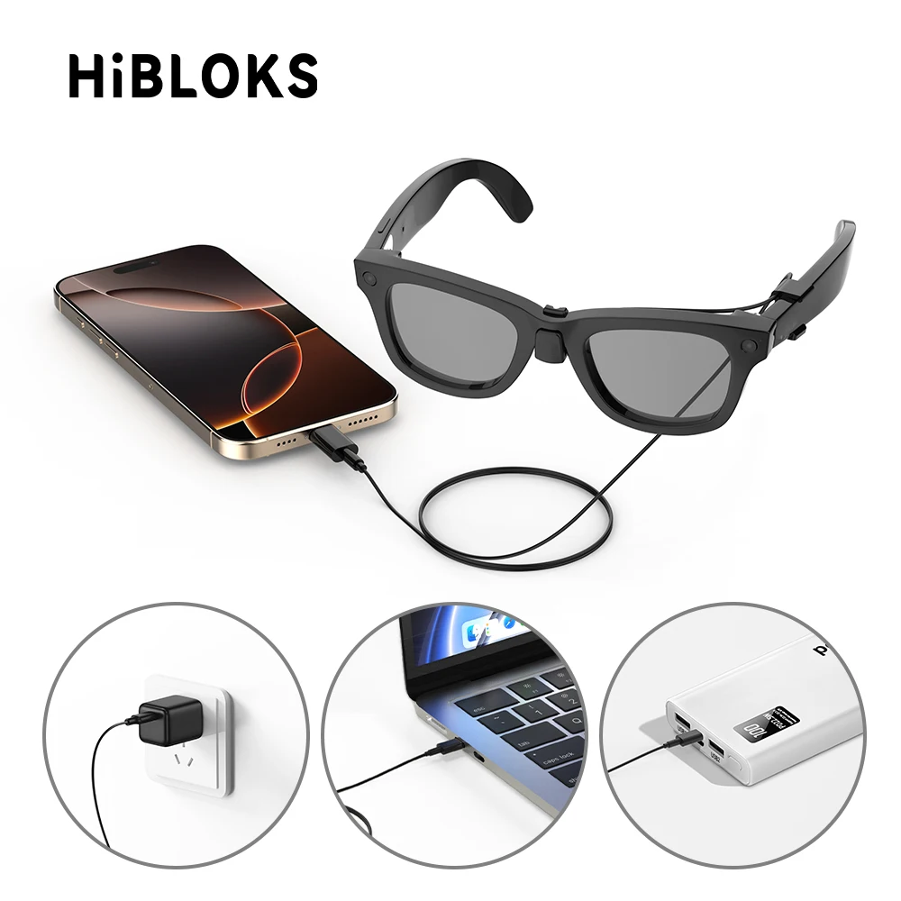 Фото Кабель для быстрой зарядки HIBLOKS для очков RayBan Meta Gen2 Skyler/Wayfarer RW4012/RW4006/RW4008, аксессуары для умных очков №1
