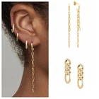 Женские серьги-подвески с кисточками и цепочвечерние, золотого и серебряного цвета