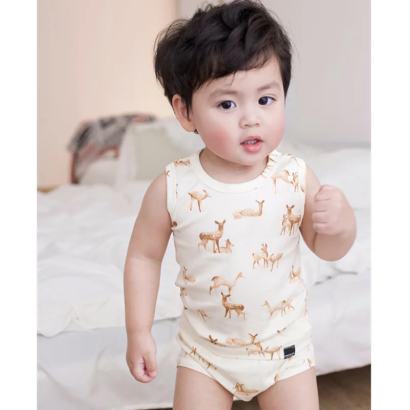 

Детский летний комбинезон без рукавов, на возраст 0-12 месяцев