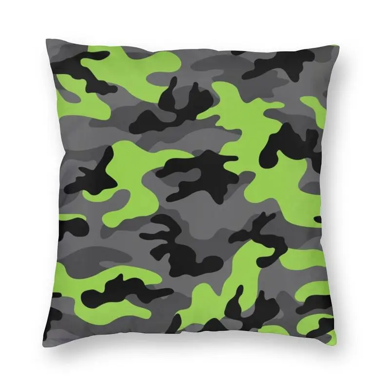 

Lime Green Neon And Grey Camo Camouflage Pattern Pillow Covers Home Decor Kawaii Military Cushions Cover For Sofa Pillowcase