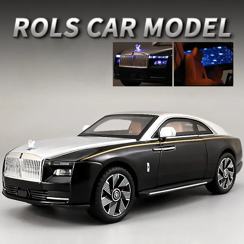 Модель литая металлическая автомобиля 1:24 Rolls Royce Spectre Starlight Headliner игрушки для детей