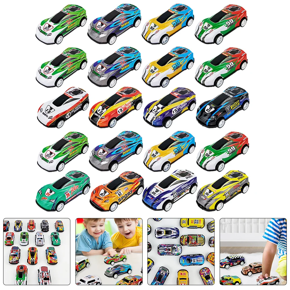 

25/30pcs Alloy Pull Back Car Model Inertia Racing Car Diecast Vehicle Model Kids Educational Toys Birthday Gifts
