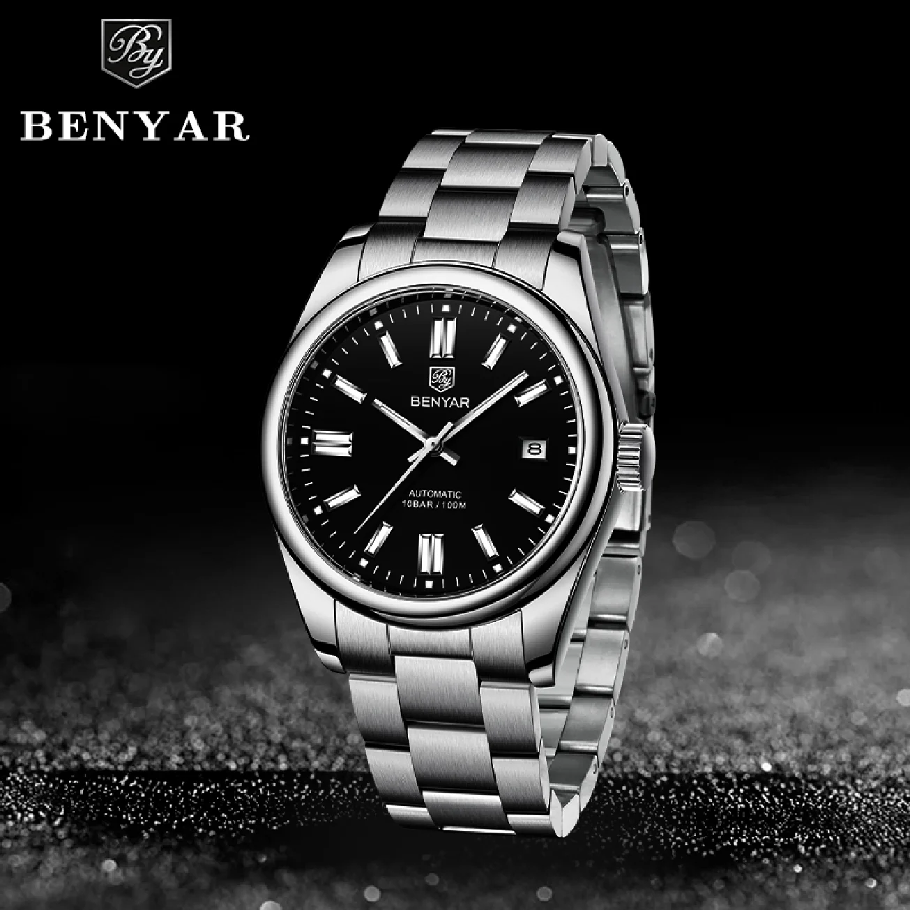 

New BENYAR 2023 Luxury Automatic Watch 10Bar Waterproof Sports Men Mechanical Wristwatches Stainless Steel Diving Watch for Men
