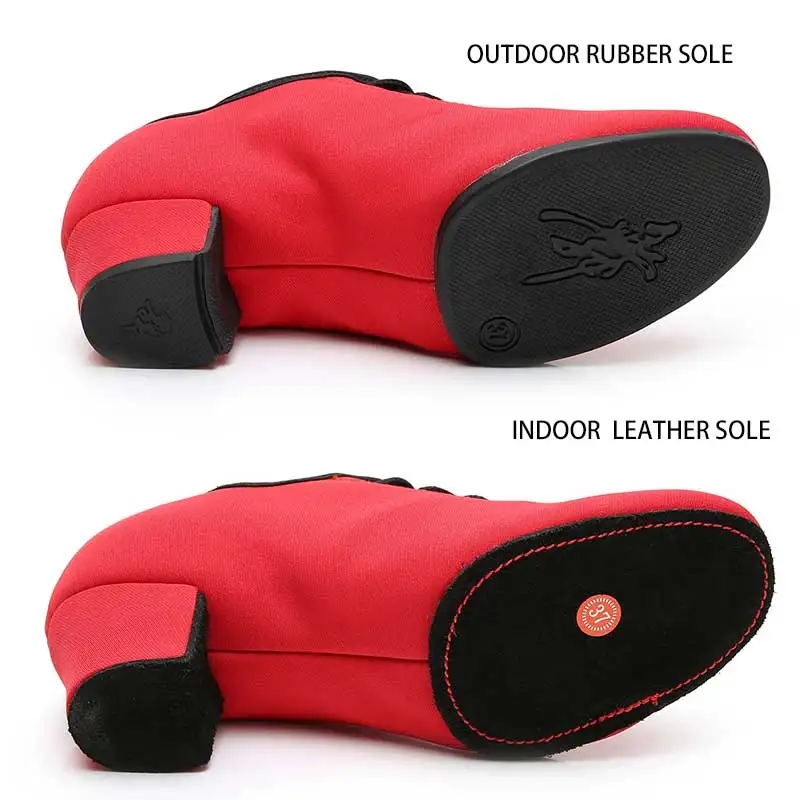 Modern Latin Dance Ballroom Shoes Oxford Cloth Shoes Latin Dance Shape Training Ladies Shoes Breathable Soft Shoes fro Women