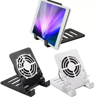 usb desk phone fan quiet cooling pad radiator with foldable stand holder for iphone ipad tablets laptops home office use