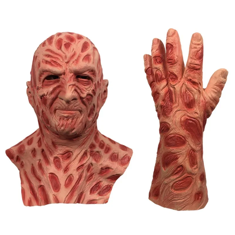 Freddy Krueger латексная страшная маска гримаса капюшон маскарадная вечеринка демон