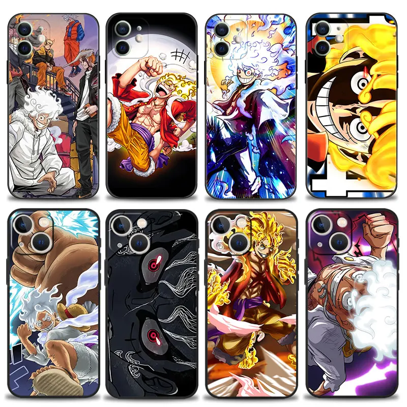 

One Piece Luffy Nika Fruit Awaken Phone Case For iPhone 14 XR X 13 12 11 Pro XS Max 8 7 6S Plus Funda Para Coque Silicone Cover