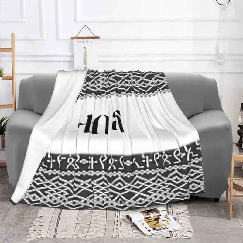 

Ethiopian Painting Art Velvet Spring Autumn Multifunction Super Warm Throw Blanket For Bed Car Rug Piece