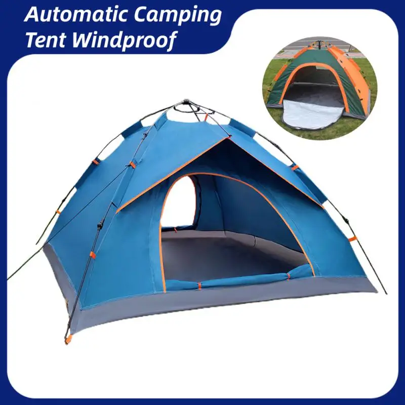 

People Fully Automatic Camping Tent Windproof Automatic Pop-up Tent Family Outdoor Instant Setup Tent 4 Season Mosquito Net