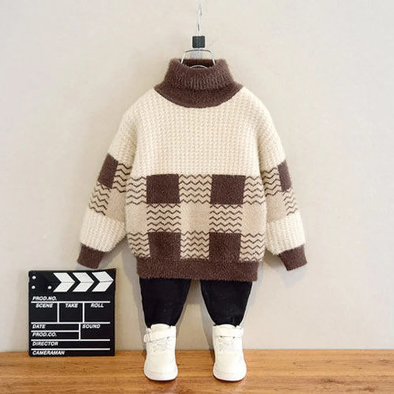 

2022 Autumn Winter Teenage Boys Sweaters Knitted Pullover Colthes Toddler Sweater Kids Spring Wear 2 3 4 6 8 10 12 Years Casual