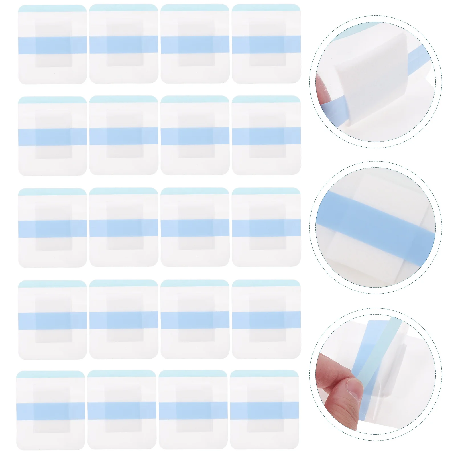 

20 Pcs Navel Stickers Adhesive Patches Belly Button Baby Pu High Elastic Transparent Waterproof Hypoallergenic Material