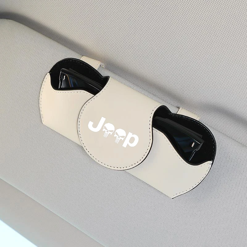 

Автомобильный держатель для очков с солнцезащитным козырьком, зажим для солнцезащитных очков для Jeep Grand Cherokee XJ SRT Renegade Compass Wrangler JK TJ