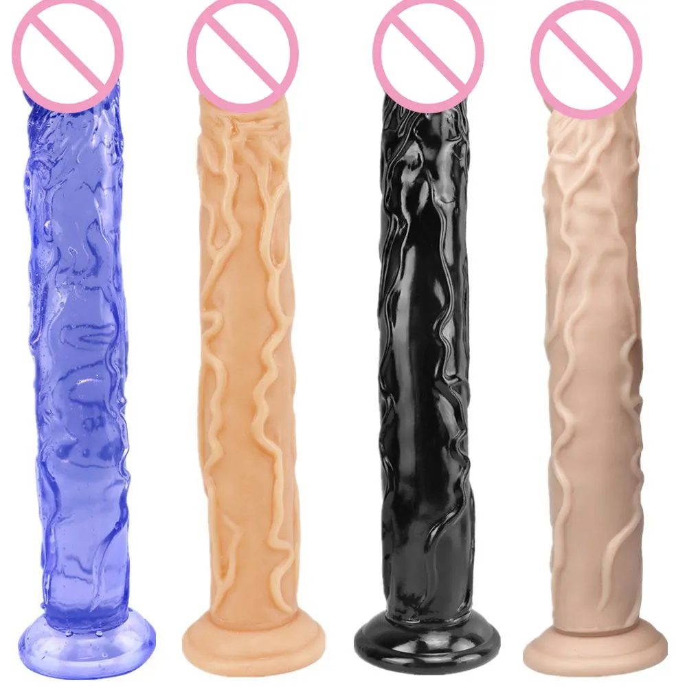 

Многоцветный реалистичный длинный фаллоимитатор, секс-игрушка для взрослых с присоской, фаллоимитатор для начинающих мужчин, геи для вагинальной точки G и анальной игры, секс-игрушки